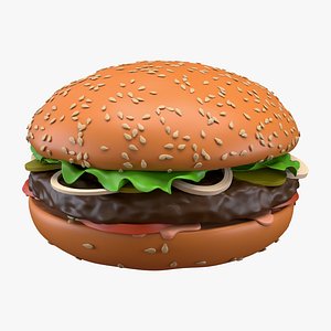 Hamburger fast food 01 stylized