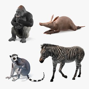 African Animals Rigged for Cinema Collection