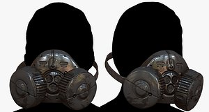 3D Gas mask respirator scifi futuristic model 3D