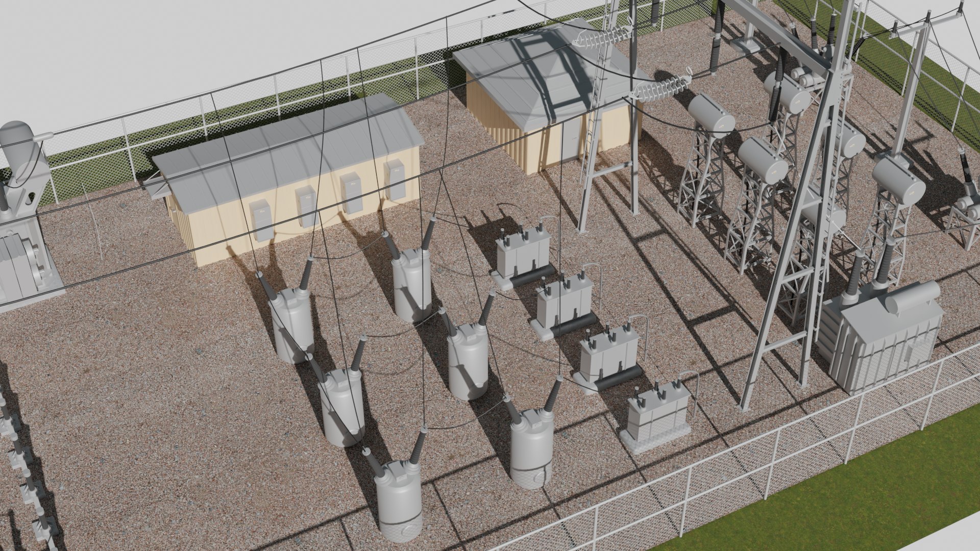 Electrical Substation 3D Model - TurboSquid 1907443