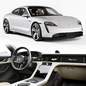 Porsche Taycan and Ioniti Charging Station 3D model