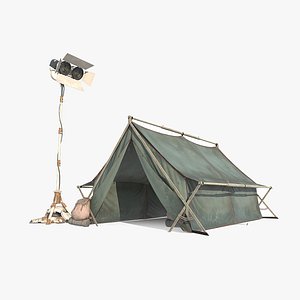 Modern campsite tents