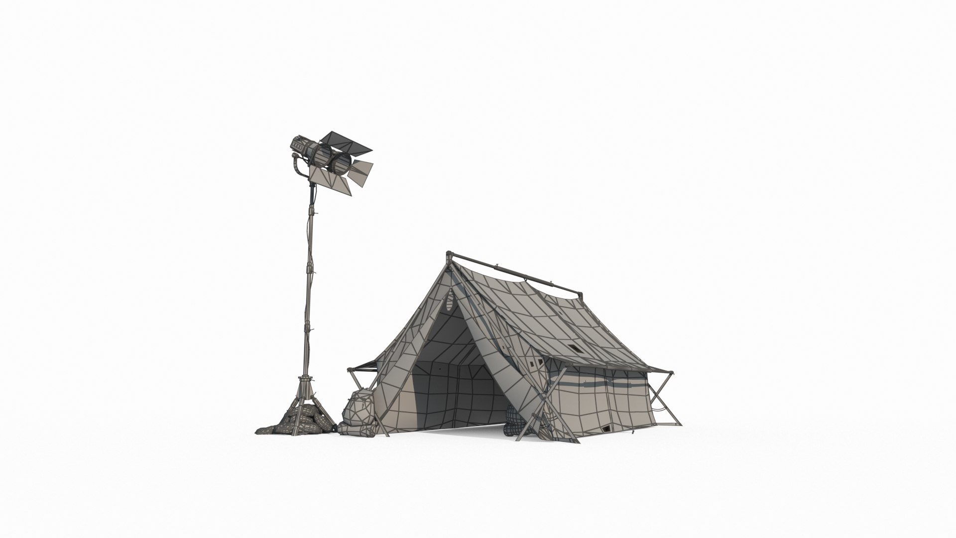 3D Modern Campsite Tents Model - TurboSquid 2349354
