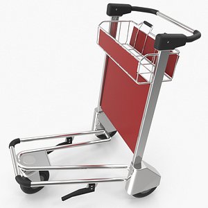 3d model airport luggage cart