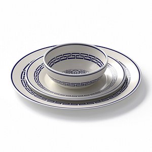 Ceramic dinner plates 3D model