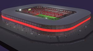 Medium sized modern stadium full interior