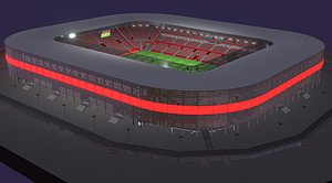 Medium sized modern stadium full interior