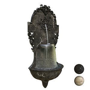 3D Classic Wall Fountain 03
