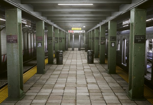 Subway Station -Real Time - Scene Eevee 3D model