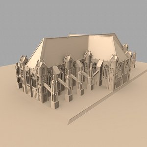 gothic building church cathedral 3d fbx
