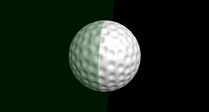 3d model royalty white golf ball
