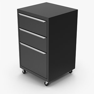3D Toolbox Filing Cabinet On Wheels model