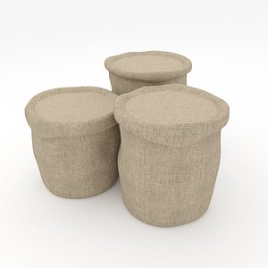 hessian sacks 3D model
