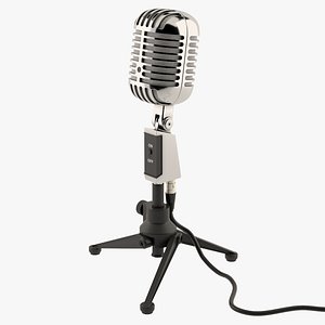 3D retro microphone