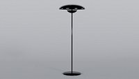 Low Poly Black Iron Floor Lamp 3D Model StemCell certified UV 4K PBR Textures