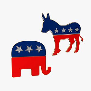Political Party Logos Collection 3D model