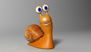 3d cute cartoon snail rigged