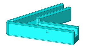 Aquarium glass mounter 12 mm 60 degree for triangle shape 3D model