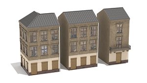 3D model Building european old 1
