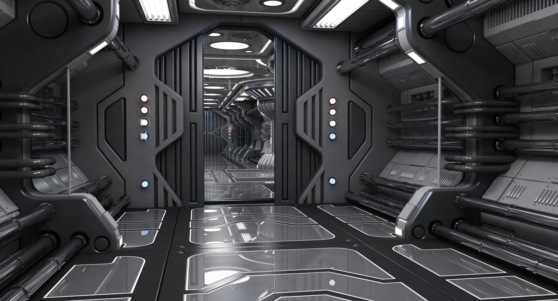 Sci-fi Interior Scene 3d Max