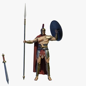 Male Spartan Warrior - 3D game ready character