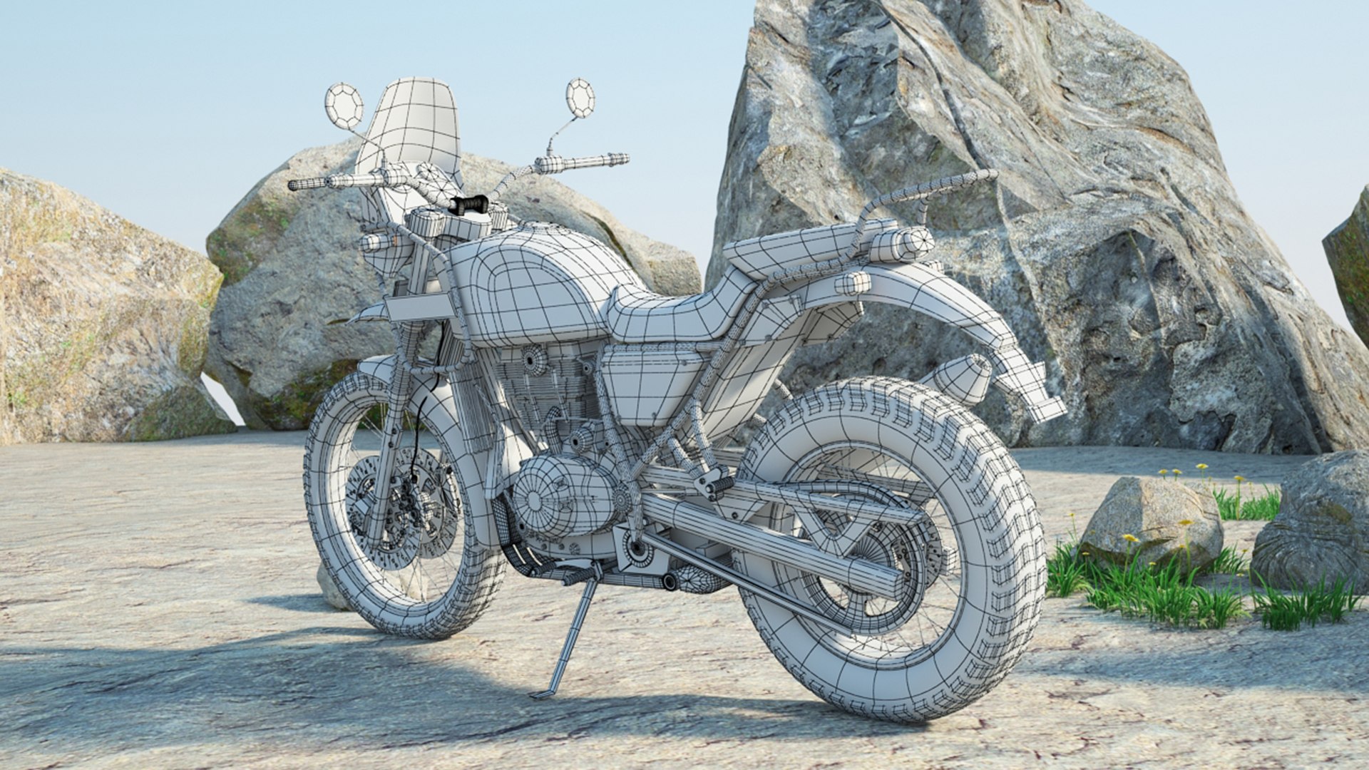 ArtStation  3D Model Of Royal Enfield Himalayan Bike