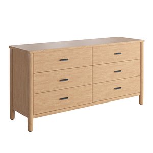3D Hargrove 6-Drawer Dresser model