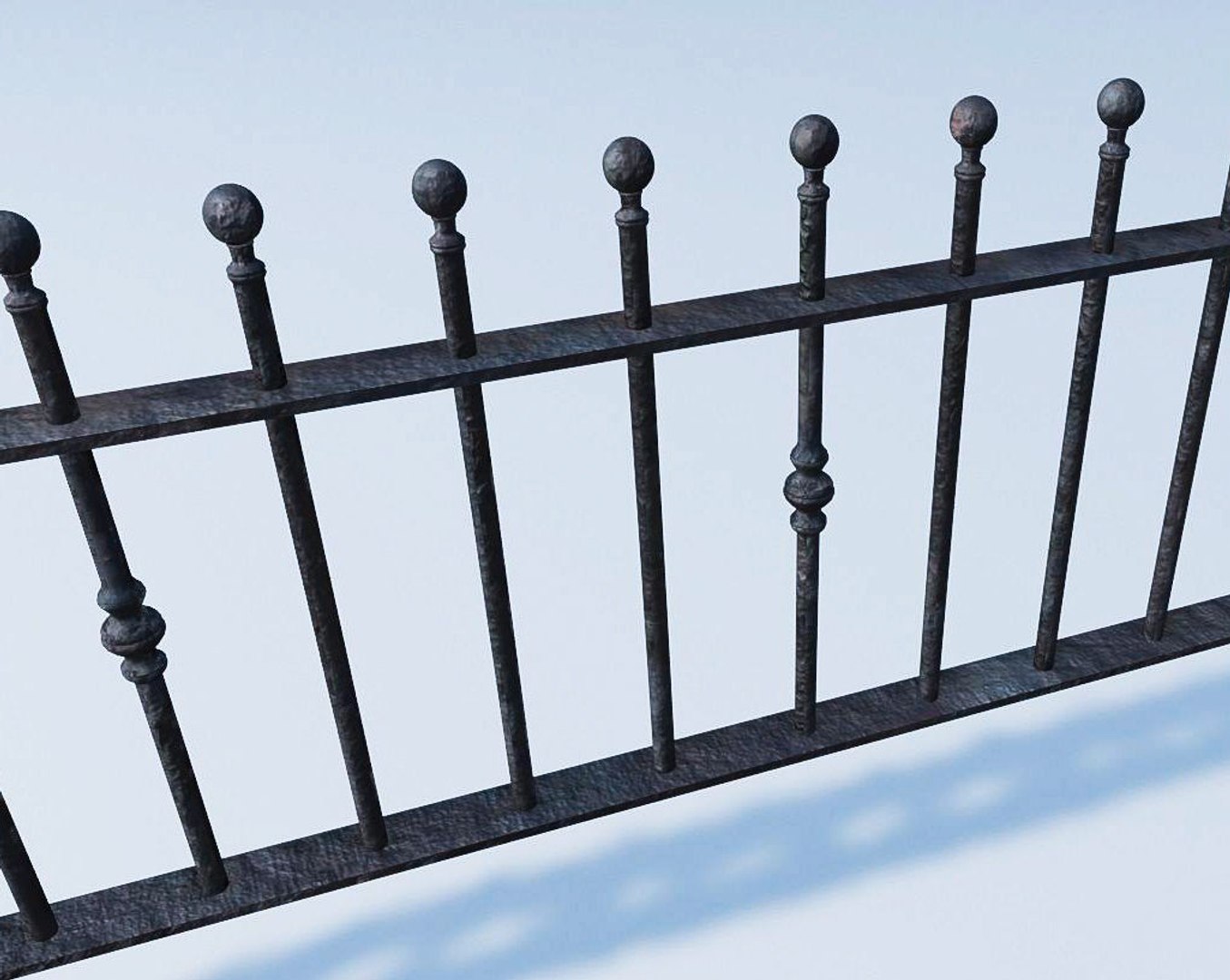 3D Cast Iron Railings TurboSquid 1749155