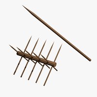 Low Poly Barikade and Spear