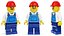 Minifigure LEGO Worker Rigged