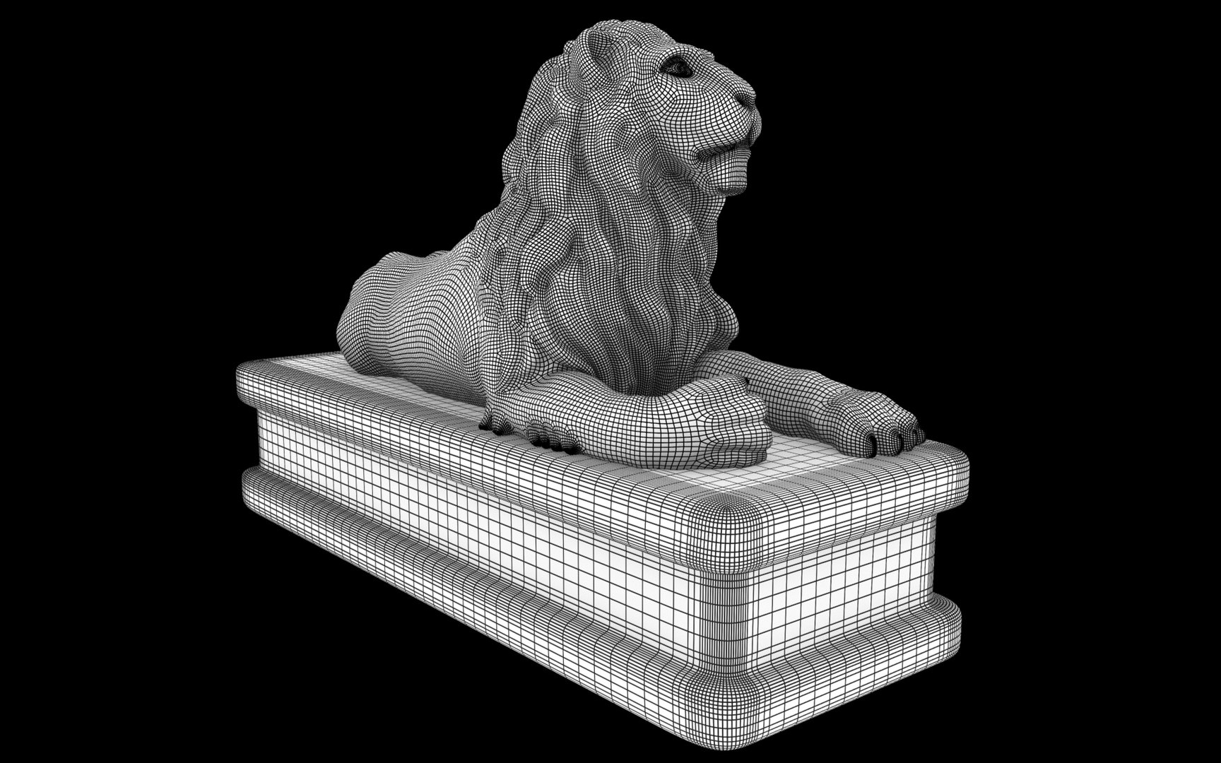 3D Lion Statue What Lies On The Pedestal Model - TurboSquid 1963956