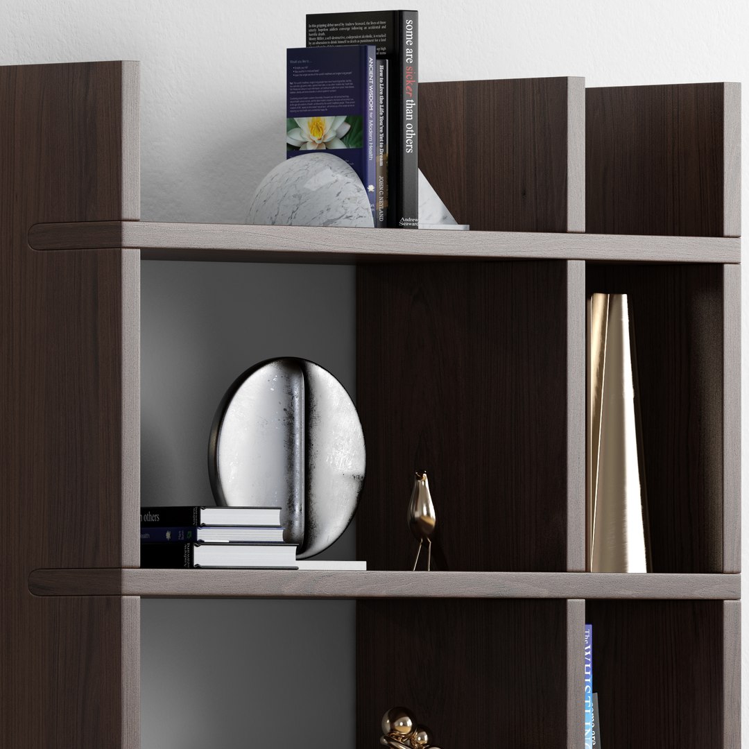Bookcase with decor 3D model - TurboSquid 2061760