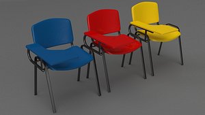 3D School Chair Desk