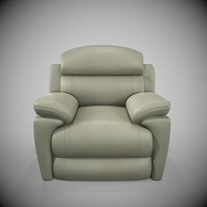 Ivory Luxury Leather Recliner Sofa Single Seater