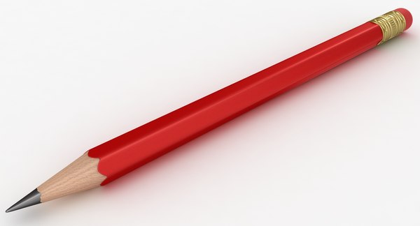 Modello 3D Matita rossa (dimensioni medie) - TurboSquid 1167374