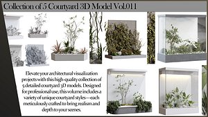 3D collection of 5 courtyard 3d model vol 011 3D model model