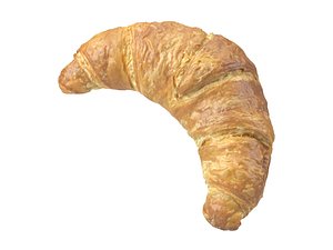 photorealistic scanned croissant 3D model