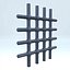 Blue Prison Bars 3D model