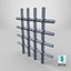Blue Prison Bars 3D model