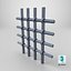 Blue Prison Bars 3D model