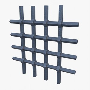 Blue Prison Bars 3D model