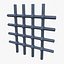 Blue Prison Bars 3D model
