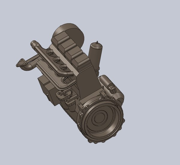 3d model engine diesel
