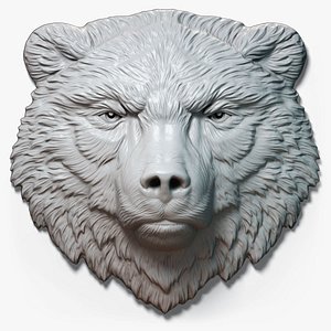 3D bear calm relief head model