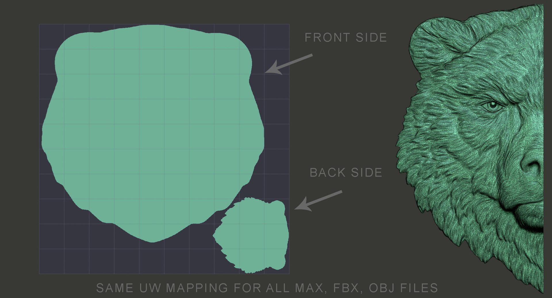 3D bear calm relief head model https://p.turbosquid.com/ts-thumb/EH/5kn3E1/7q/bearcalmreliefdigital3dmodeluw01/jpg/1666823221/1920x1080/fit_q87/21ecbf7c113620c67f486f44804a3f1a2251026c/bearcalmreliefdigital3dmodeluw01.jpg