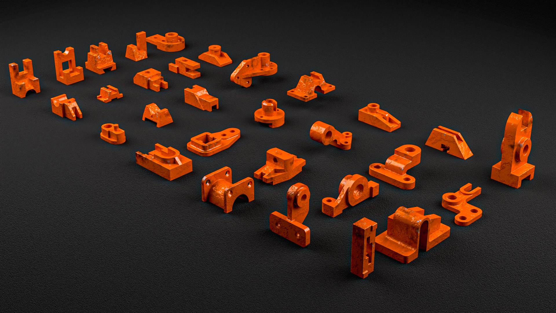 3D 3D Building Blocks Kit Hard Surface Machined Parts V6 - TurboSquid ...