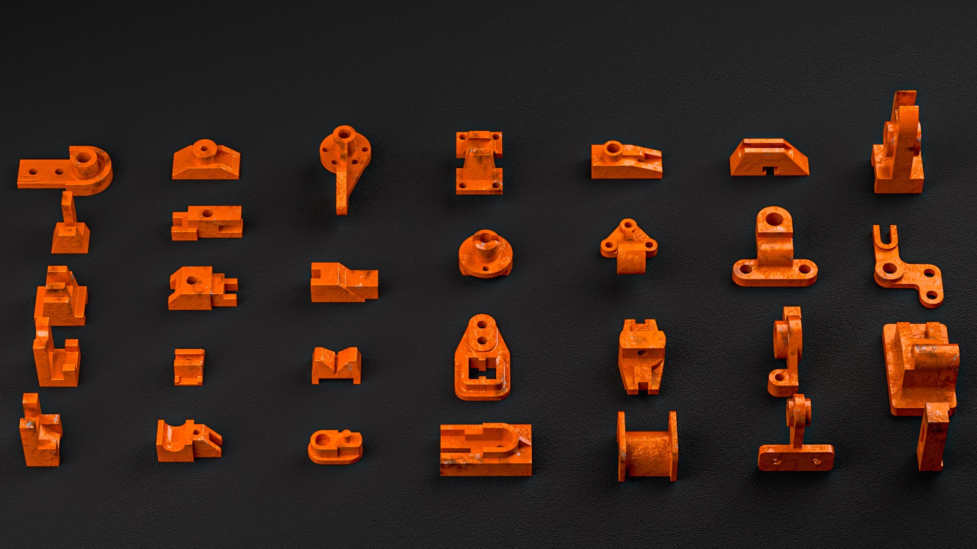 3D 3D Building Blocks Kit Hard Surface Machined Parts V6 - TurboSquid ...
