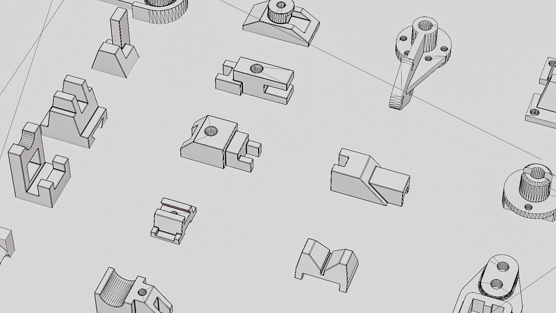 3D 3D Building Blocks Kit Hard Surface Machined Parts V6 - TurboSquid ...