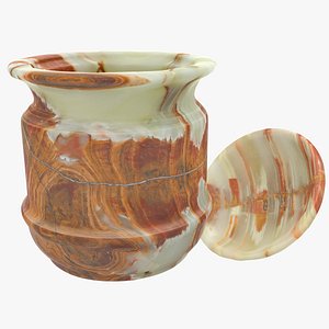 Bowl made of natural onyx stone 3D model