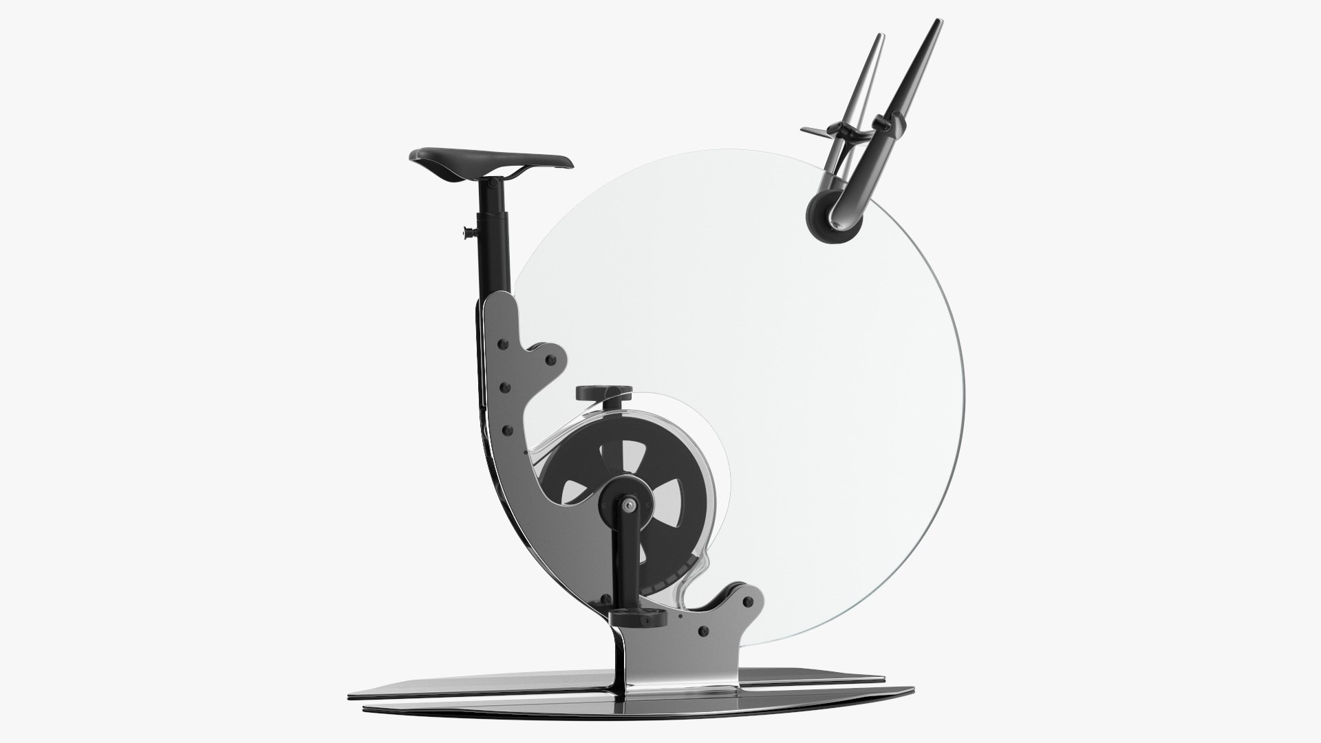 Transparent Exercise Bike Ciclotte Steel 3D model preview
